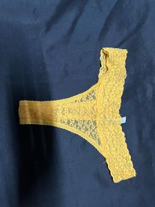 Yellow Lace Thong