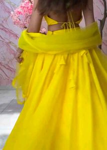 Vibrant Yellow Lehenga Choli Set