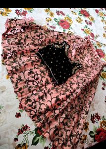 🎊Pink Lehenga Choli Set with Black Blouse🎊