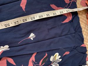 beautiful blue printed suit and umbrella plazo.. it has margin also .. plazo has elastic