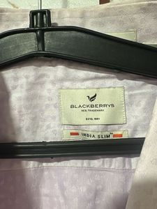 Blackberry’s Men's Light Purple Printed Shir