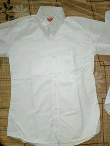 Kids White Cotton Shirt Combo – Half Sleeve &amp; Full