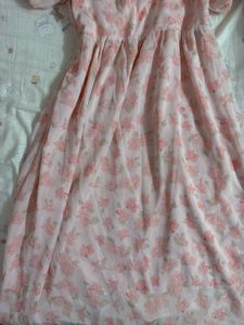Charming Floral Print Puff Sleeve Dress