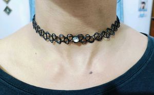 Black Choker with Metal earring