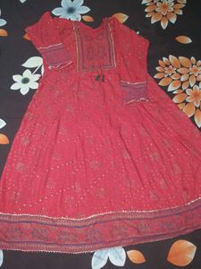 Red Anarkali Kurta