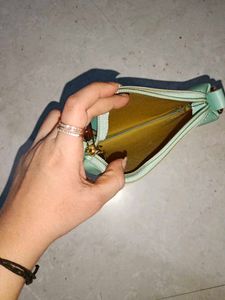 Turquoise Zippered Pouch