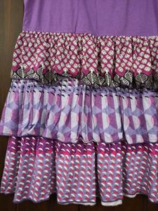 Madame Purple Boho Tiered Ruffle Tunic Top