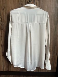 Zara silk button down shirt