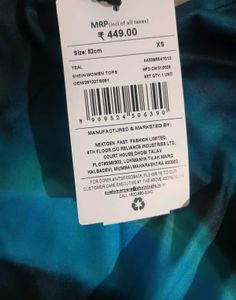 Blue Tie-Dye One Shoulder Top