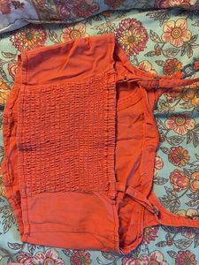Coral Crop Top
