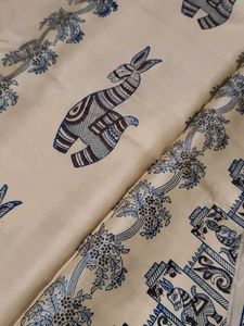 Bishnupuri Katan Silk BlockPrint Traditional Saree