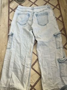 Light Wash Cargo Jeans