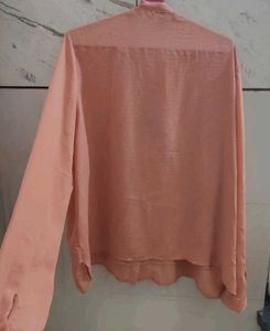 Atmosphere Ruffle Nude peach shirt