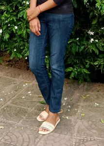 Classic Blue Straight-Fit Denim Jeans
