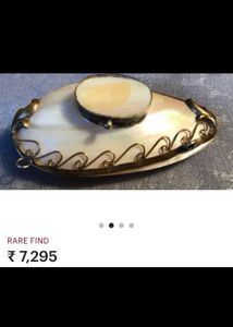 Antique mother of pearl pendant/ trinket box
