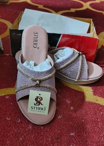 Stylish Sparkly Wedge Sandals