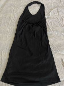Black Halter Neck Dress with Embellishment
