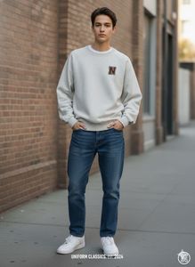 Stylish Grey Crewneck Sweatshirt