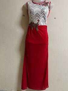Red Glitter Long Gown♥️