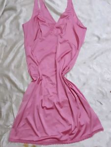 Satin Nightdress with Lace
