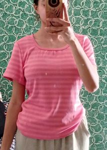 Pink Striped T-Shirt