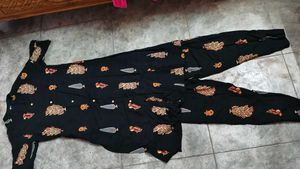 Black Kurta Set with Printed Design
