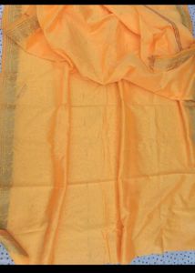Vibrant Yellow Cotton Saree with Ornate Border