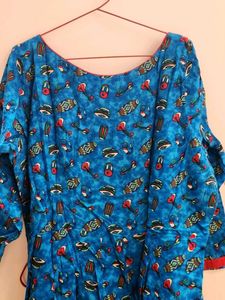 Blue Printed Kurta