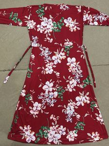 Chic Red Floral Print Midi Dress