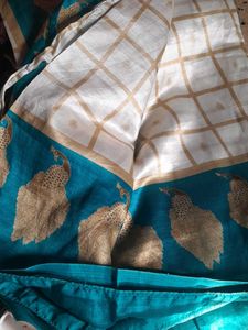 Elegant Peacock Print saree