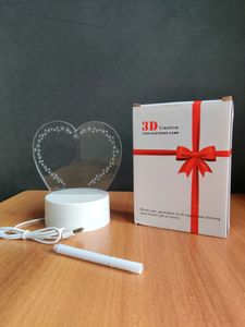 3D Creative Visualisation Lamp (Heart Shape)