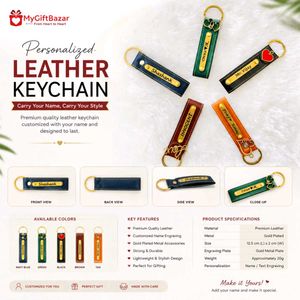 Personalized Leather Keychain