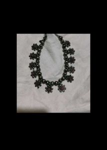 Elegant Oxidized Silver Necklace navratri