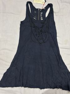 Stylish Dark Blue Tank Top