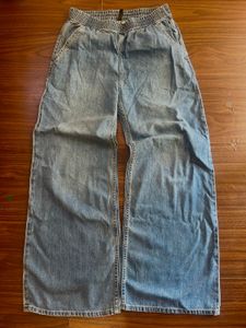 H&amp;M Wide Denim Joggers – XS