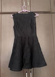 Elegant Black V-Neck Fit and Flare Dress