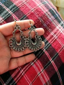 Bohemian Oxidized Jhumka Earrings