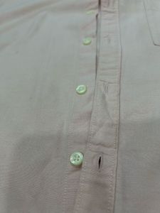 Men's Pink Long Sleeve Button-Up Shirt