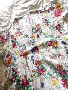 Floral Print Dress with Matching belt