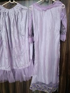 Lilac Embroidered Eid Dress Set