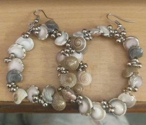 Boho Seashell Earrings &amp; Ring Set