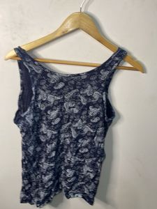 Primark Navy Paisley Print Sleeveless Top