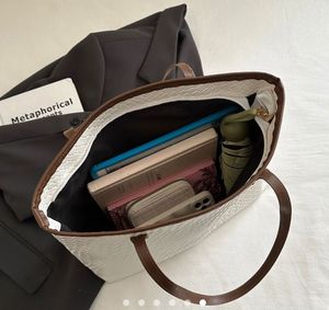 Stylish White Tote Bag