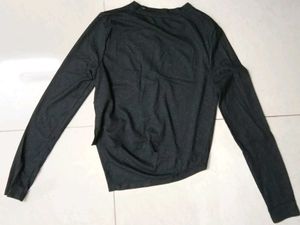 Stylish Asymmetrical Black Long Sleeve Top