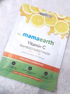 Mamaearth Vitamin C Bamboo Sheet Mask with Vitami