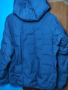 Blue Puffer Jacket with Hood