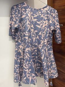 Blue Floral Print Dupatta