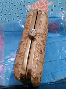 Embroidered Evening Clutch Bag