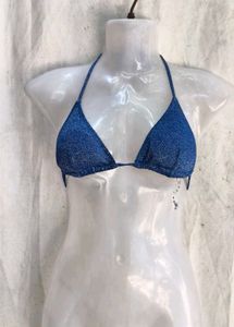 Sparkling Blue Bikini Top