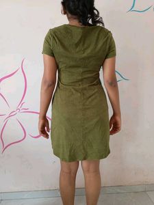 olive green elegant one piece